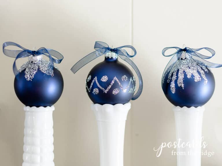 Easy DIY Glittered Ornaments