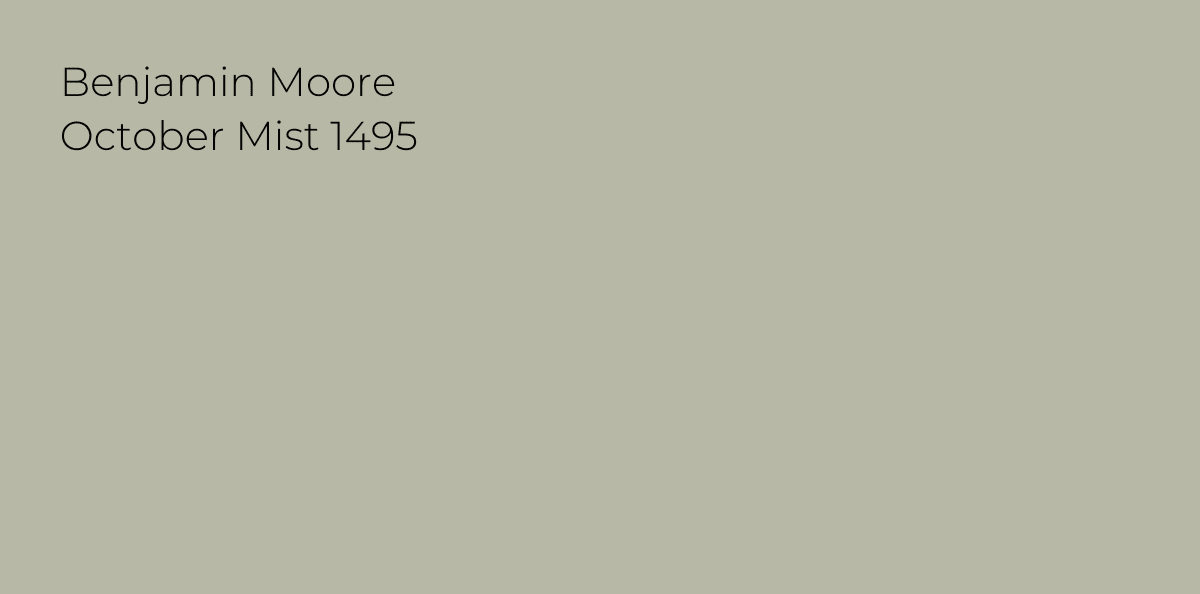 sage green paint color October Mist 1495 from Benjamin Moore