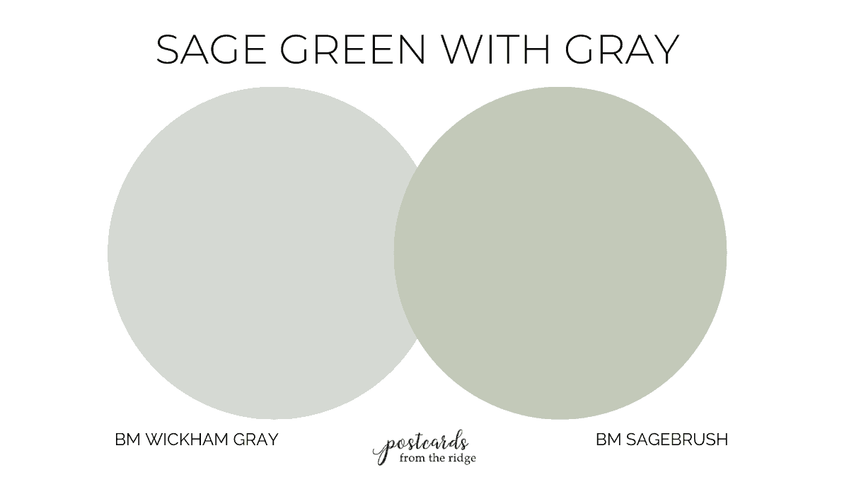 sage green with gray