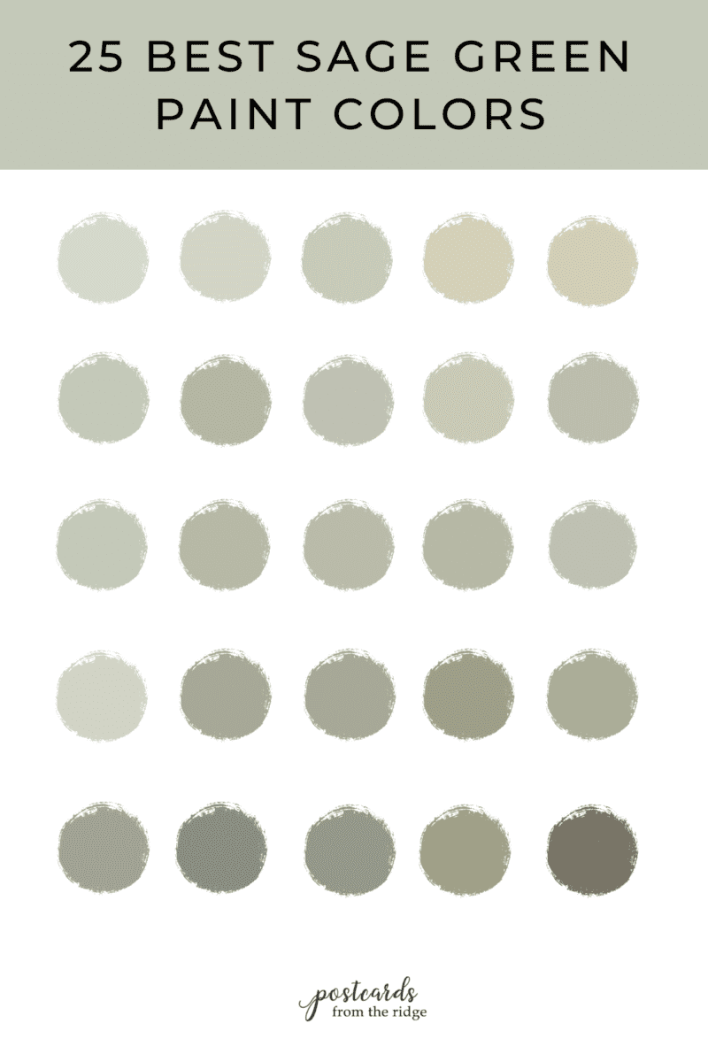 best sage green paint colors swatches