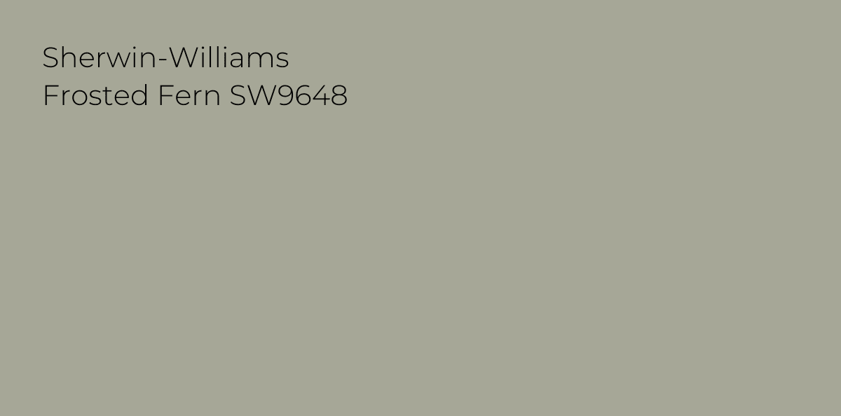 Sherwin Williams sage green color Frosted Fern SW9648