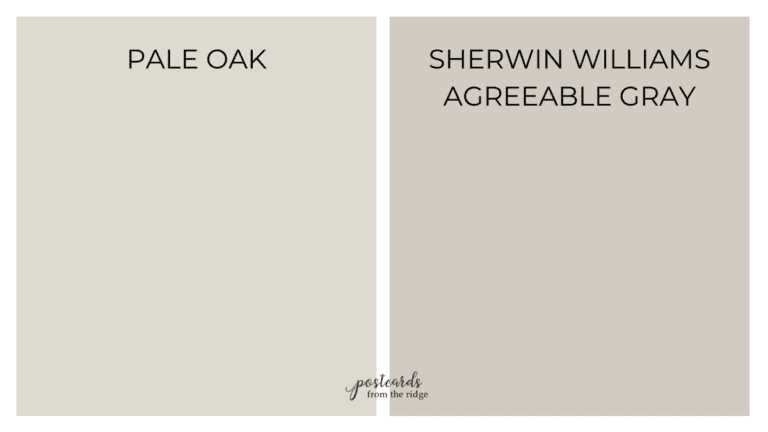Pale Oak Vs Agreeable Gray