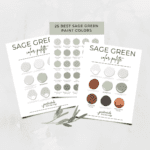 free printable sage green color charts