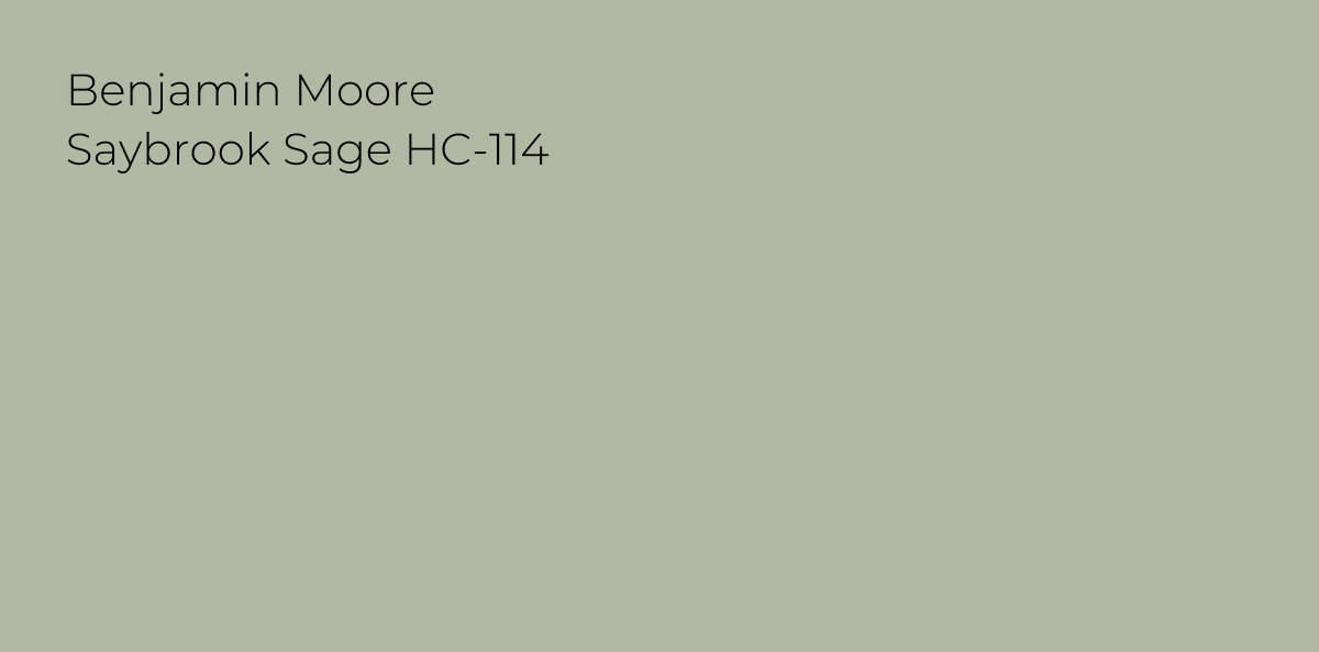 sage green color Benjamin Moore Saybrook Sage HC-114