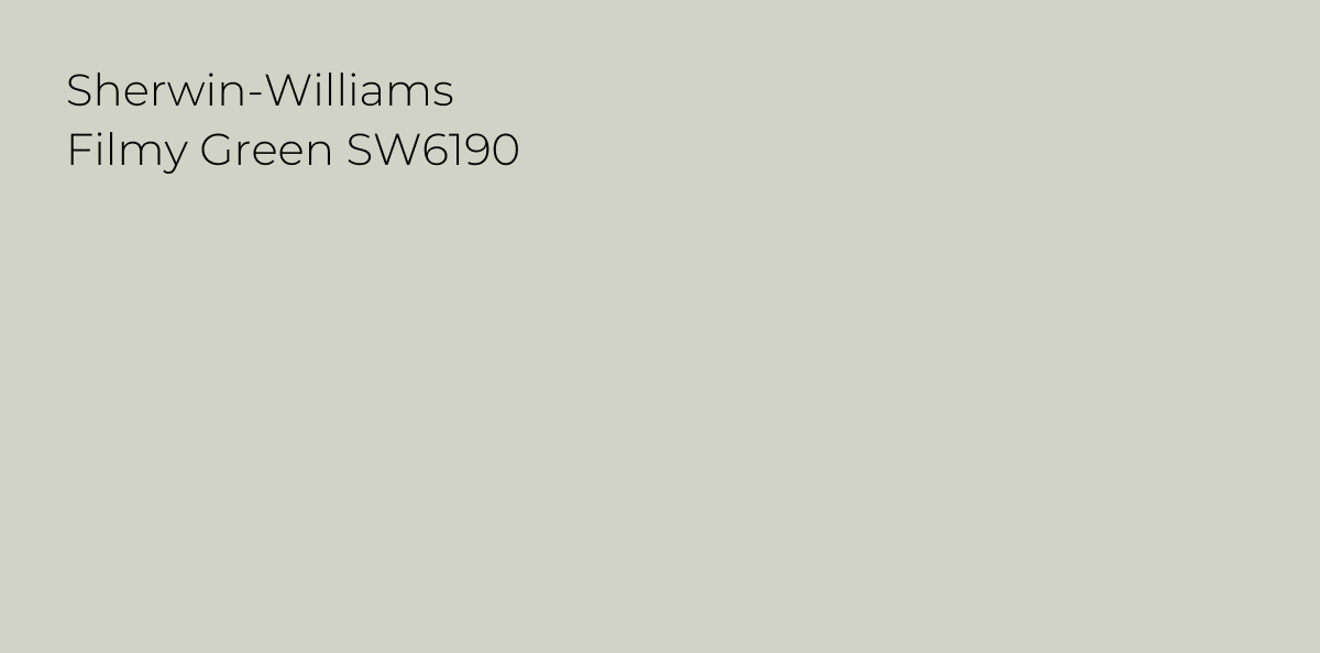 sage green color sherwin williams filmy green SW6190