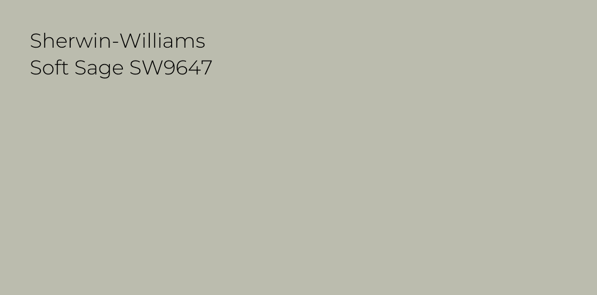 sage green paint color Sherwin Williams Soft Sage sw9647