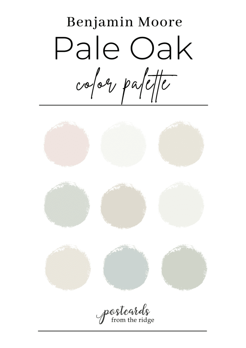 pale oak neutral and blues color palette