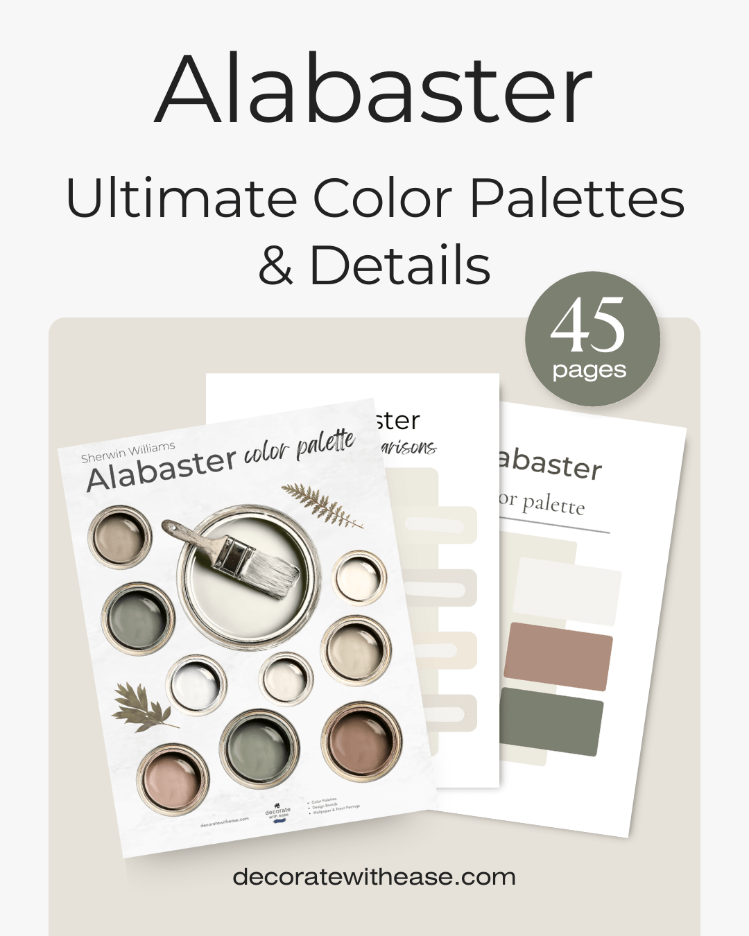 Alabaster Sherwin Williams color palette
