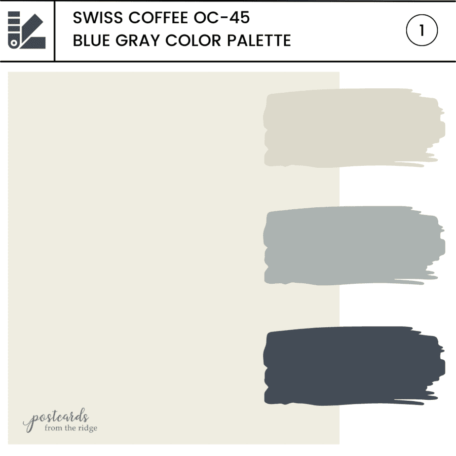 benjamin moore swiss coffee blue gray color palette