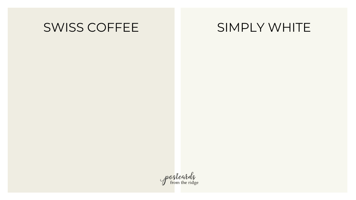 swiss coffee vs simply white