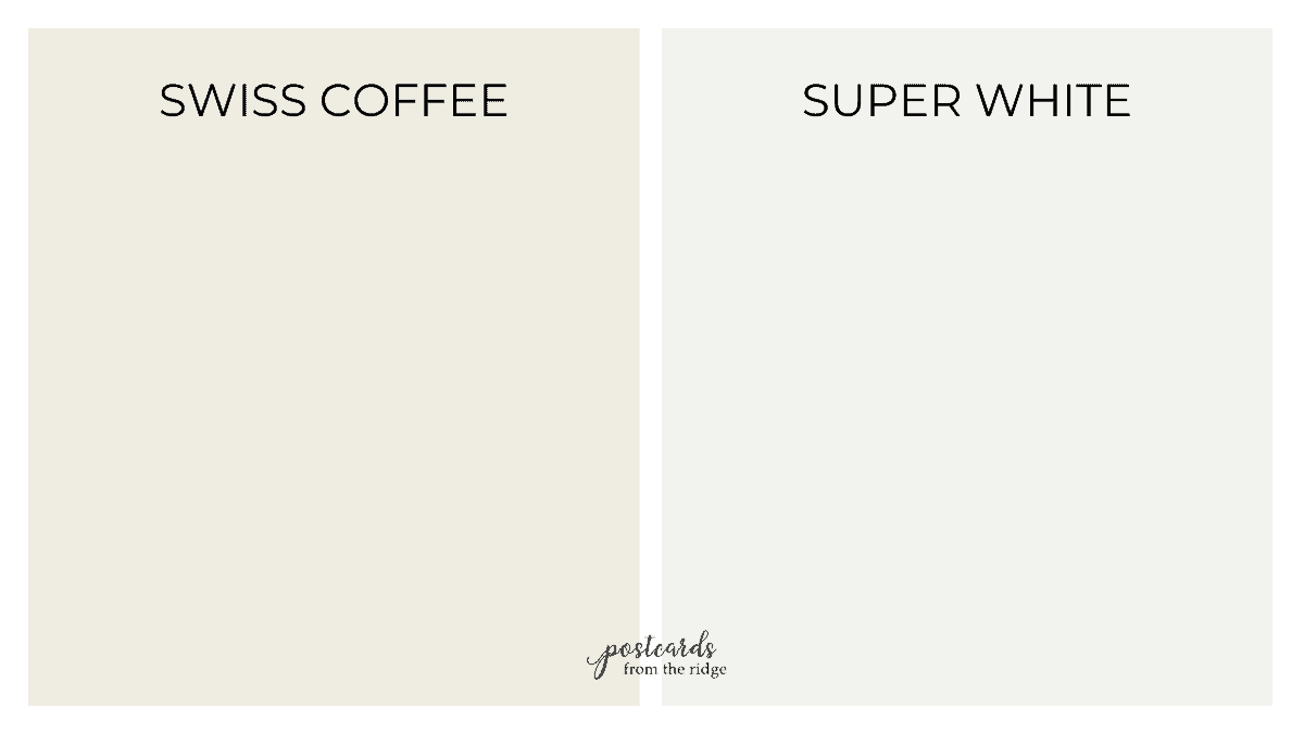 swiss coffee vs super white