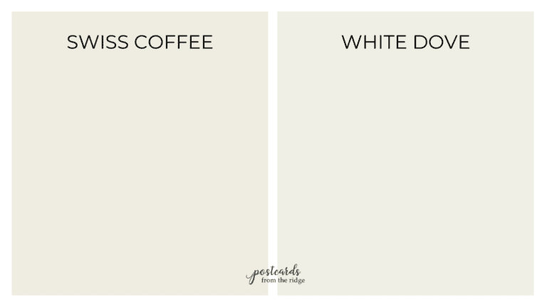 Benjamin Moore Swiss Coffee OC-45 Color Palettes and Review - Postcards ...