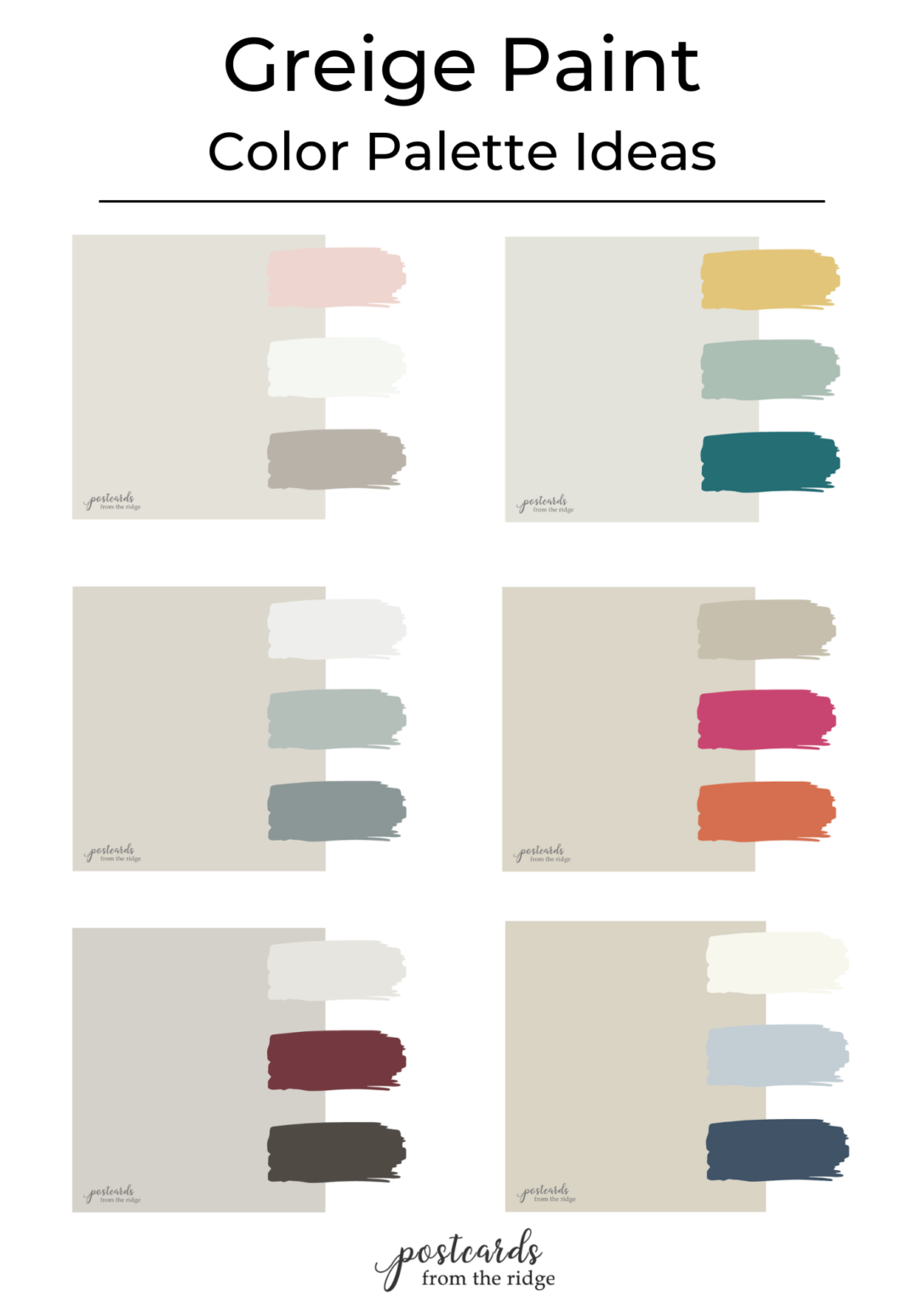 15 Best Greige Paint Colors & Palettes - Postcards From The Ridge