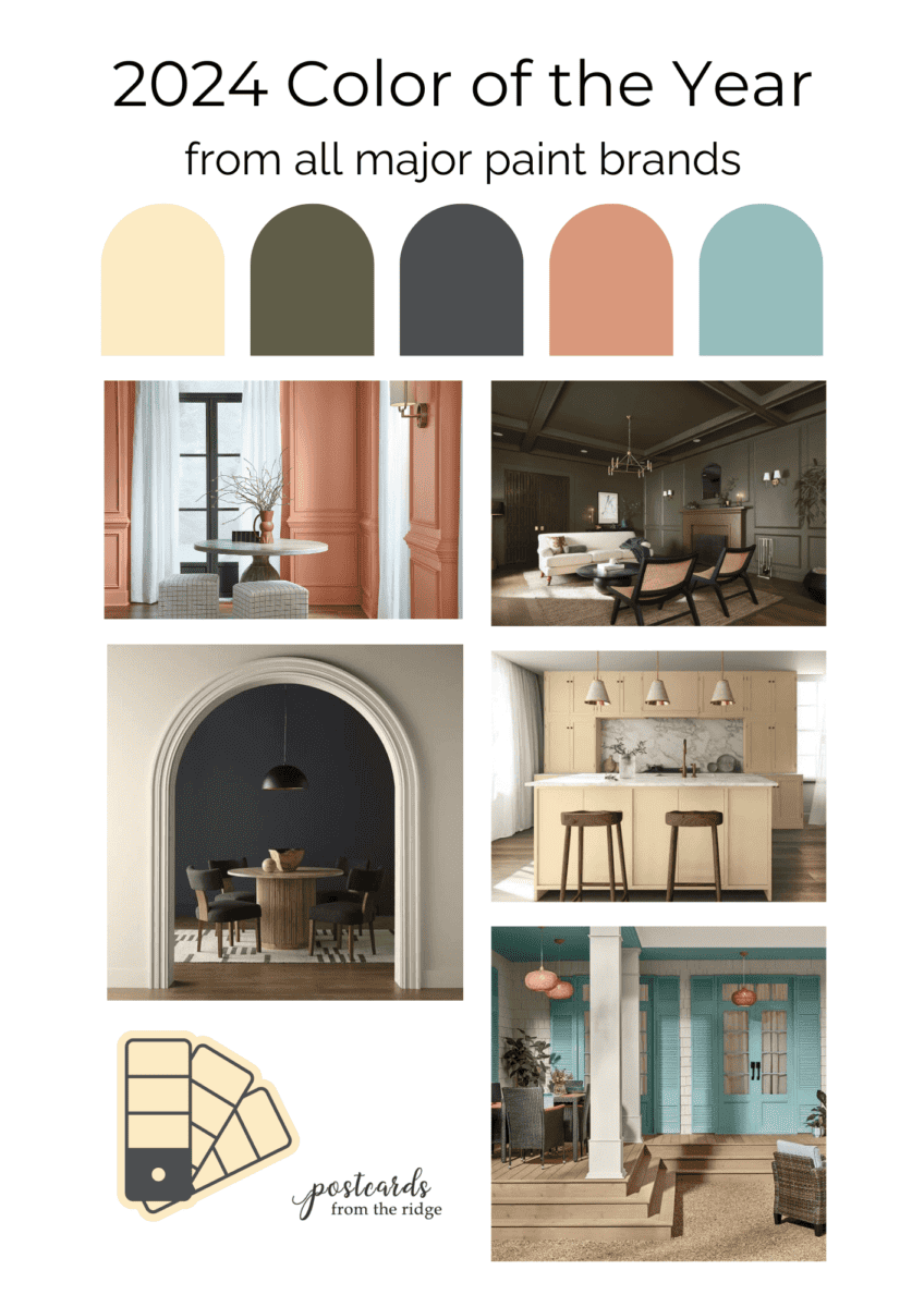 2024 Color of the Year from all major paint brands