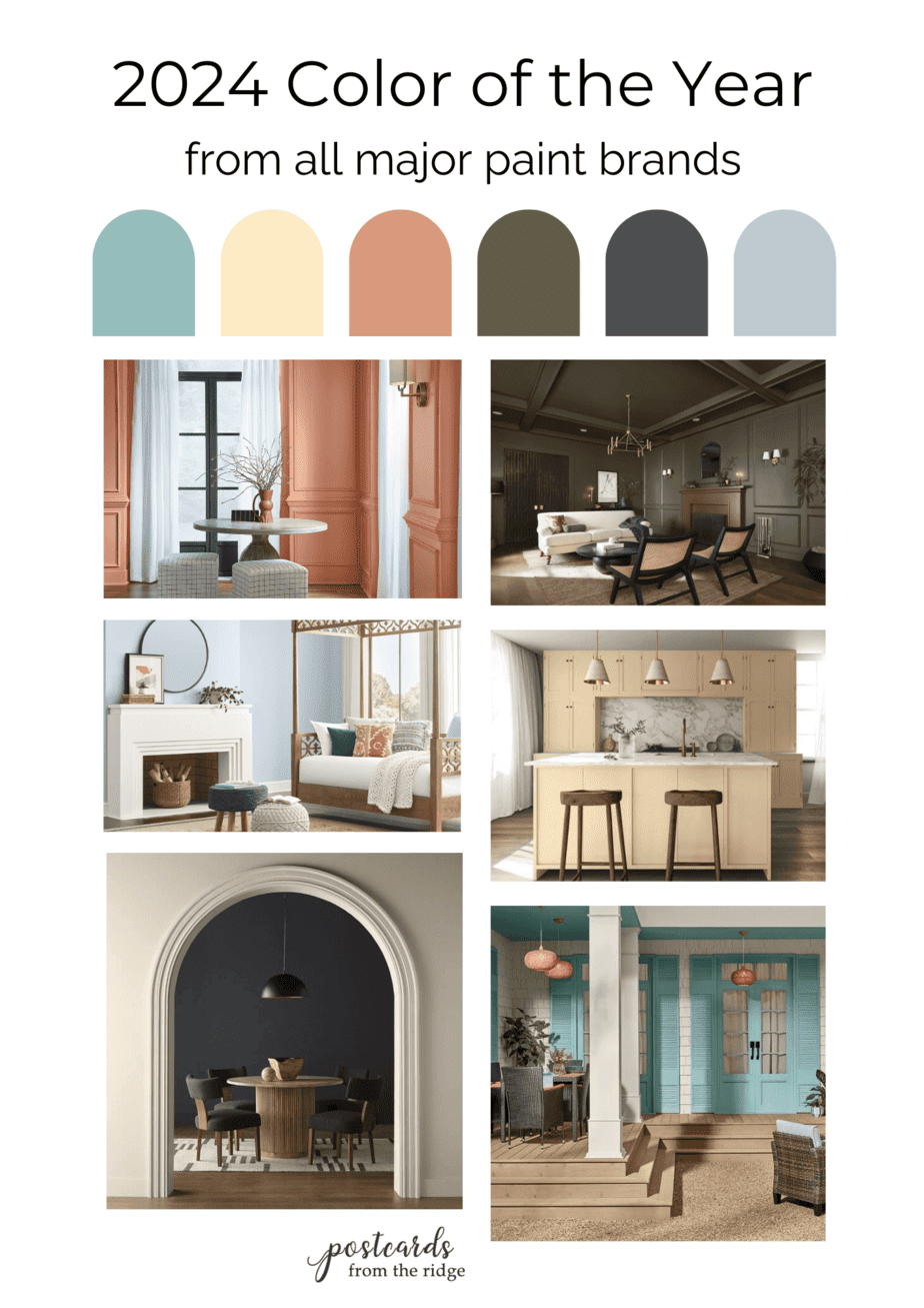 Home Decor Color Trends 2024 Chart Marie Selinda   2024 Color Of The Year Picks 