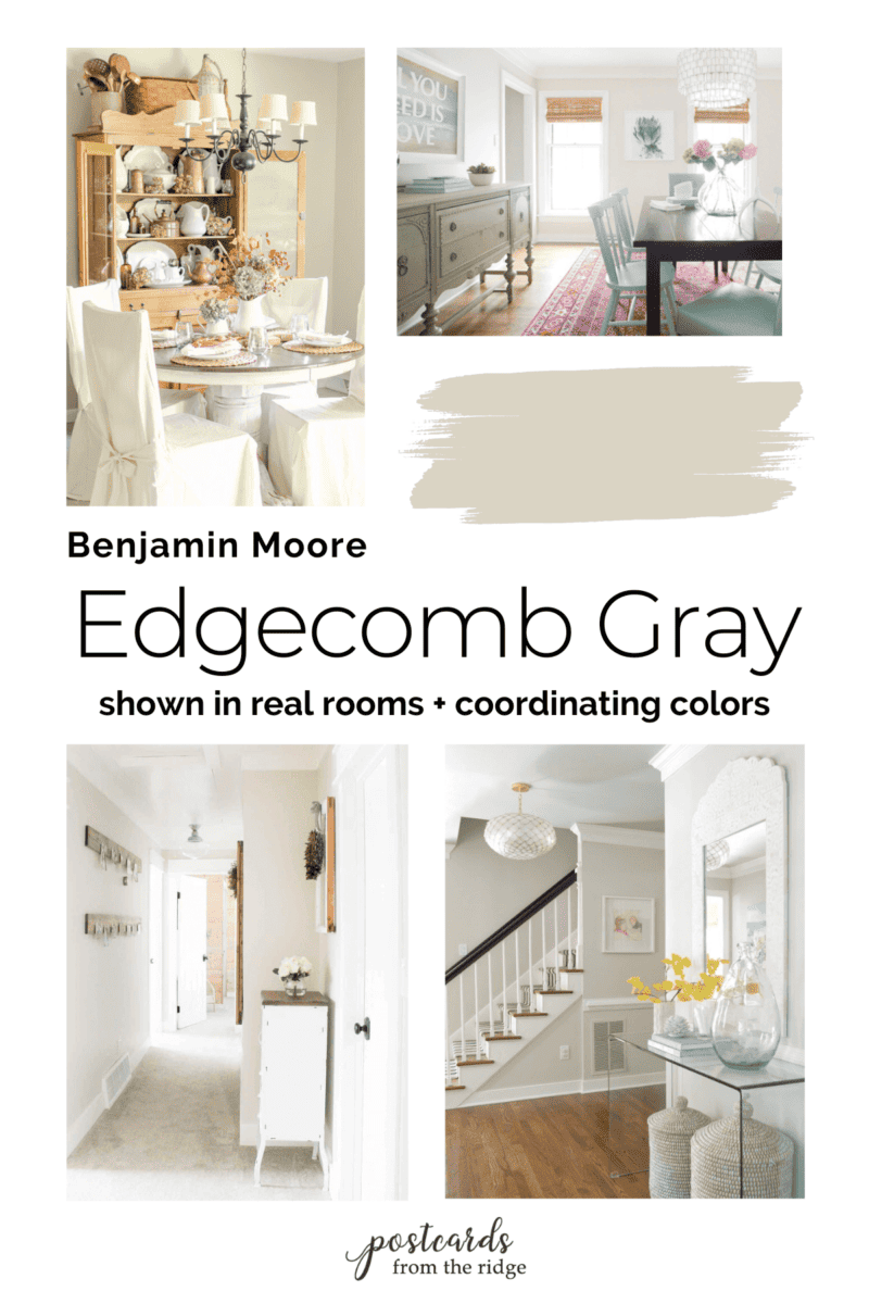 Benjamin Moore Edgecomb Gray HC-173 review and color palette
