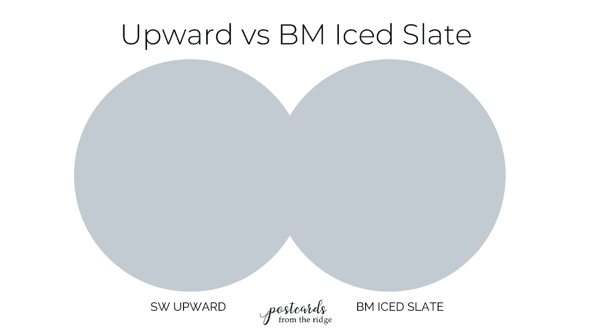 Sherwin Williams Upward vs Benjamin Moore Iced Slate