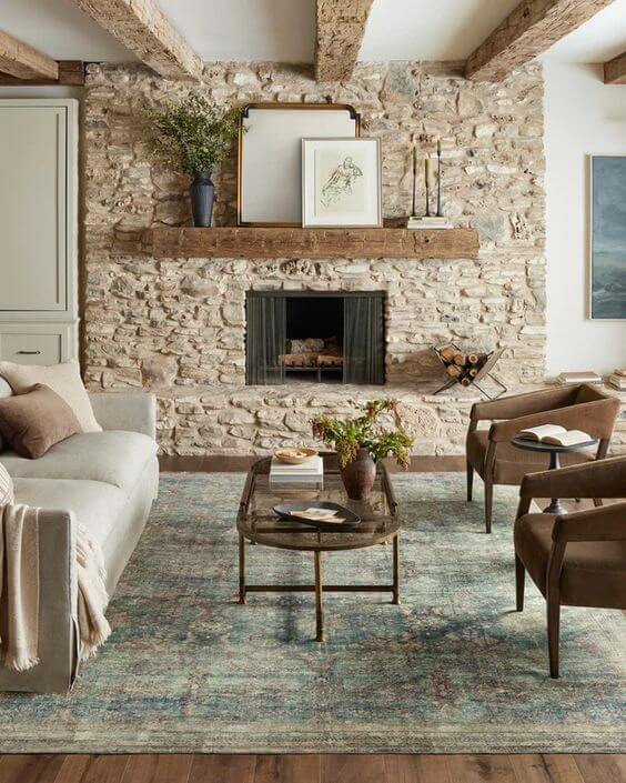 magnolia home area rug banks collection