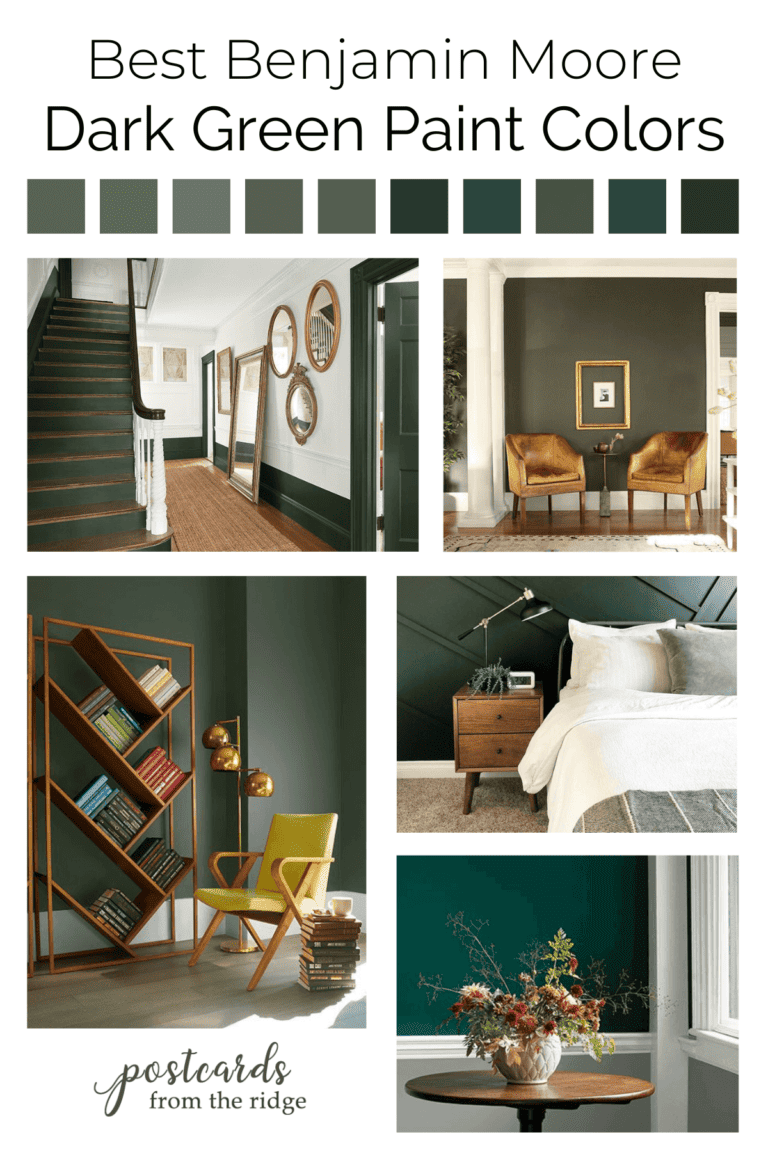 best dark green paint colors from Benjamin Moore
