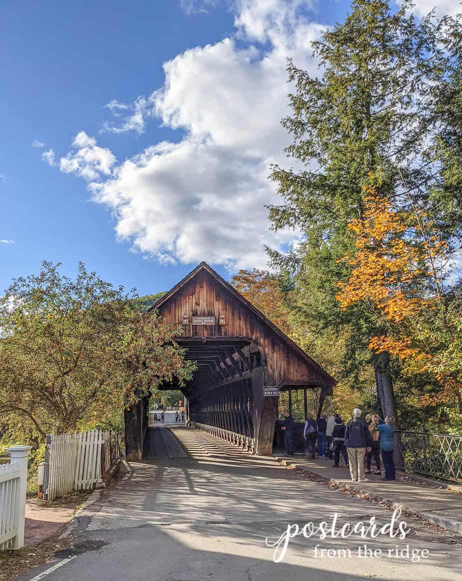 covered bridge in Woodstock, Vermont
