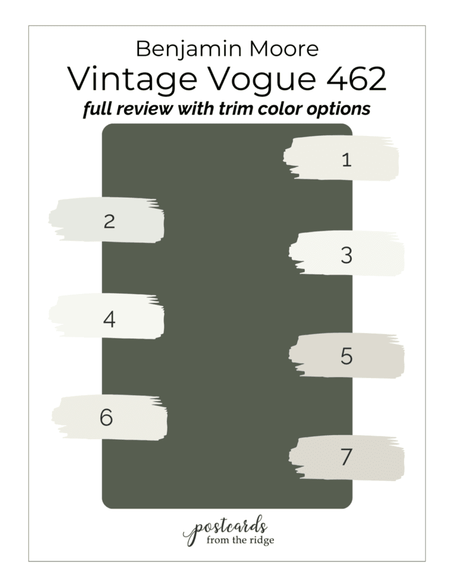 Benjamin Moore Vintage vogue trim colors