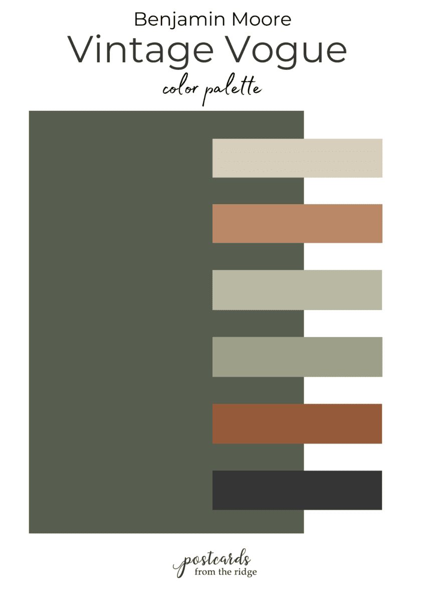 Color Palette Vintage Vogue 462 Benjamin Moore