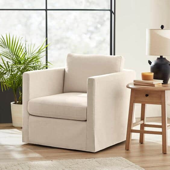 upholstered swivel arm chair Walmart dave and jenny marrs