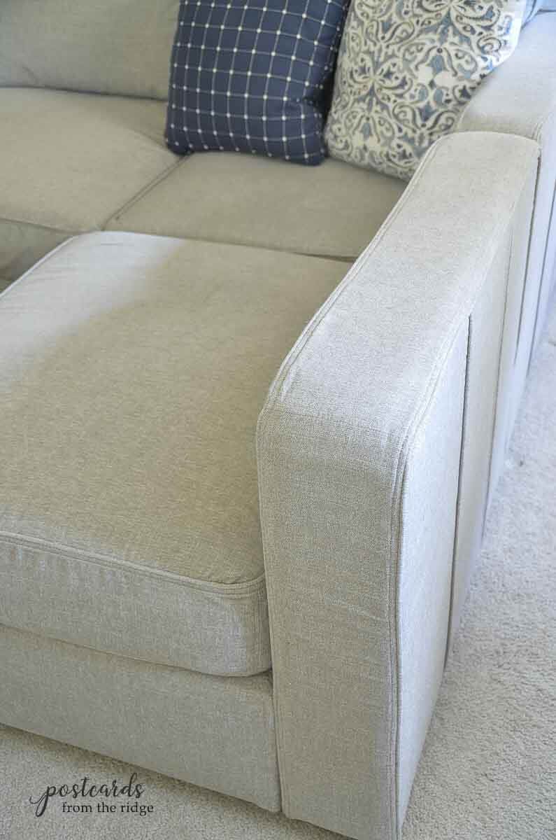 lovesac beachwood rained chenille