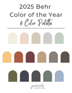 The 2025 Paint Color Of The Year Picks Are Like A Big Hug Postcards 2025 Behr Coty And Palette 232x300