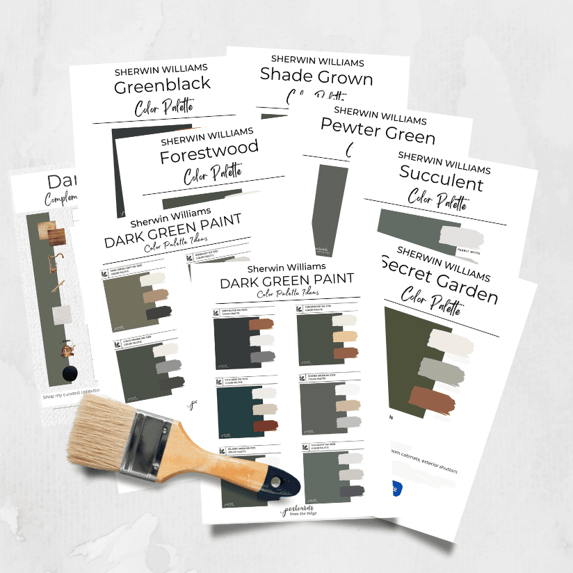 Sherwin Williams dark green color palettes