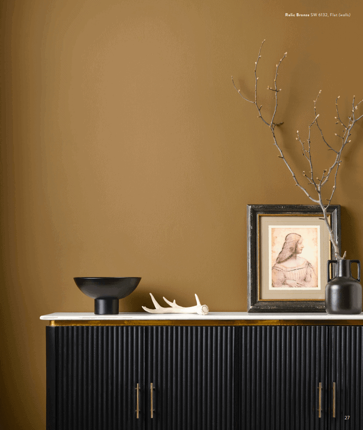 Sherwin Williams 2026 color palette relic bronze
