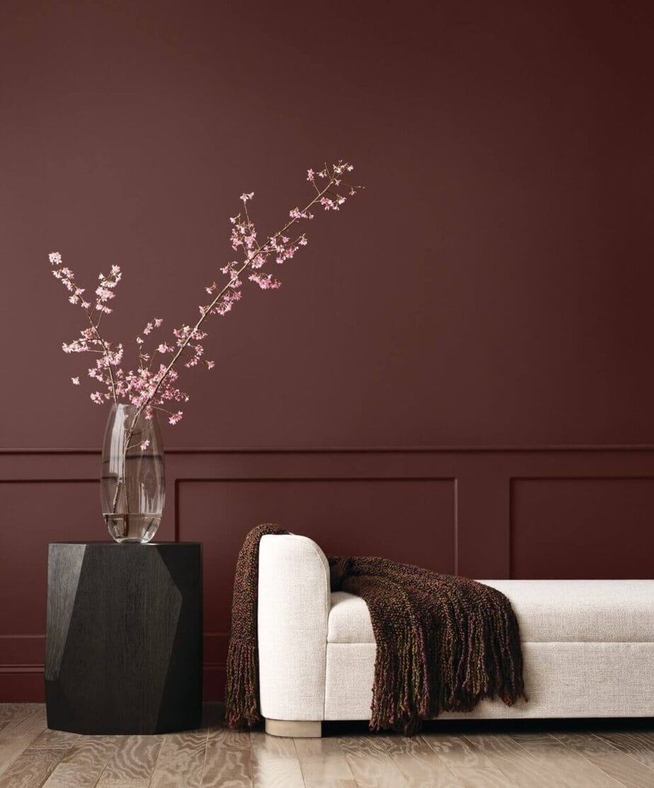 Sherwin Williams 2026 color palette rojo marron SW 9182