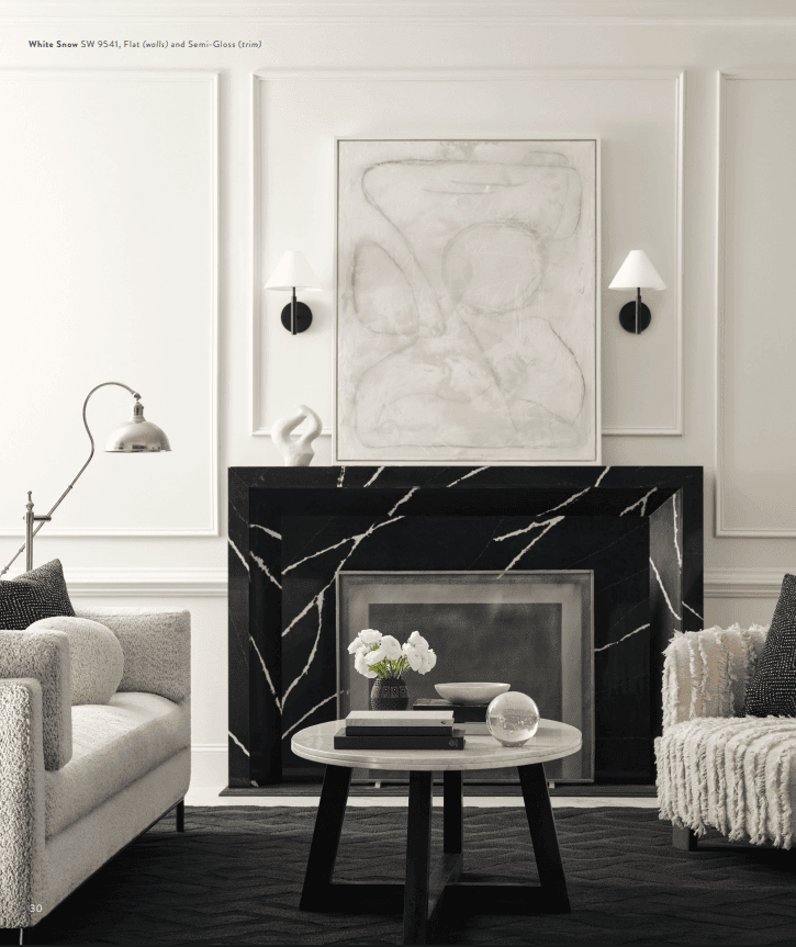 Sherwin Williams 2026 color palette white snow