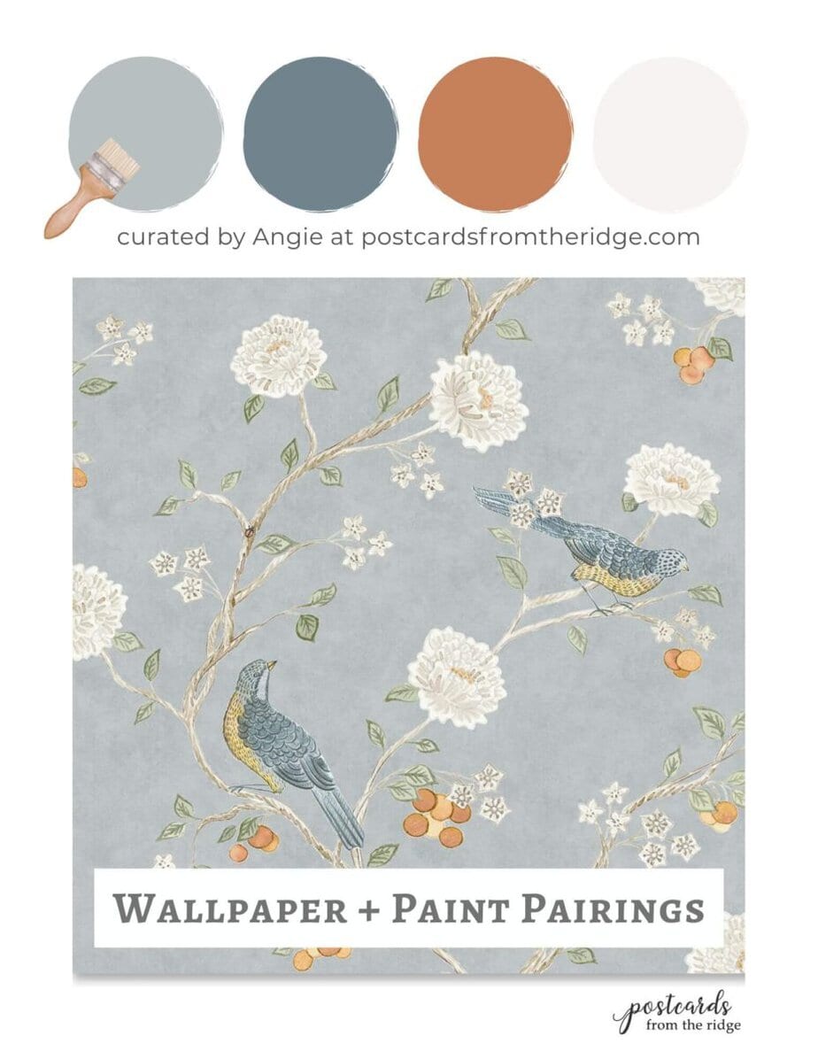 erin gates wallpaper with matching paint colors