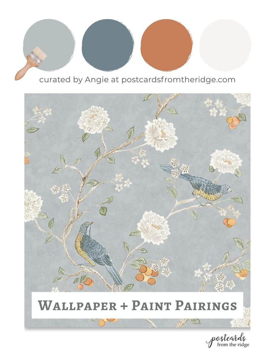 erin gates wallpaper with matching paint colors