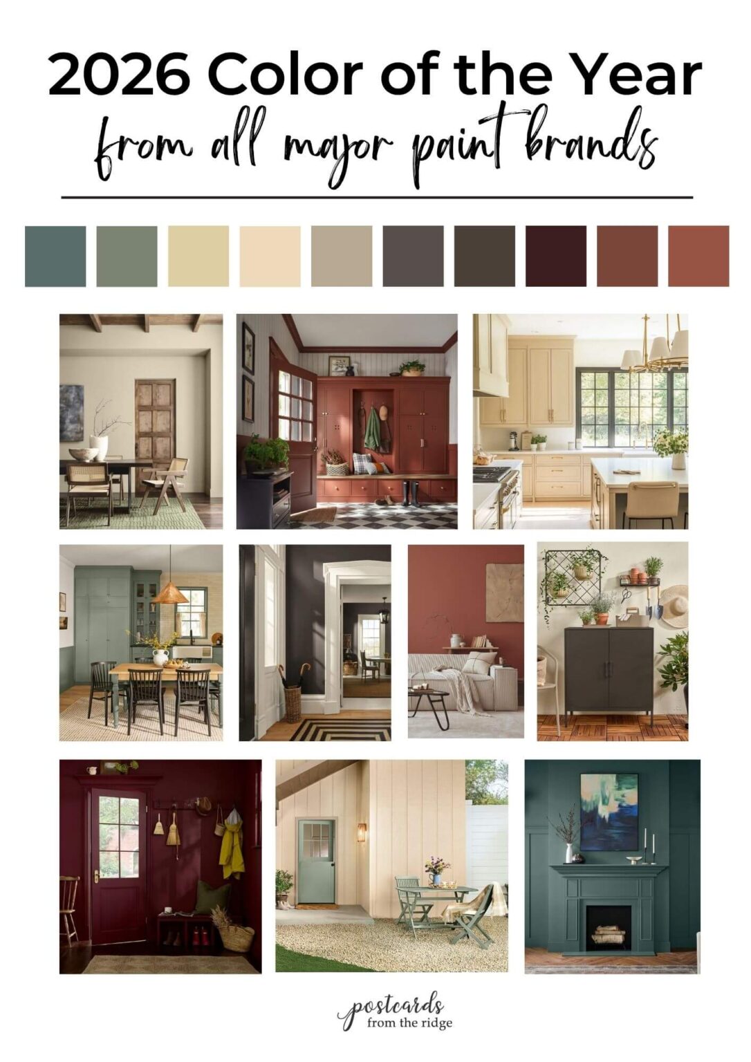 2026 Color of the Year Picks from Paint Companies (so far) - Postcards ...