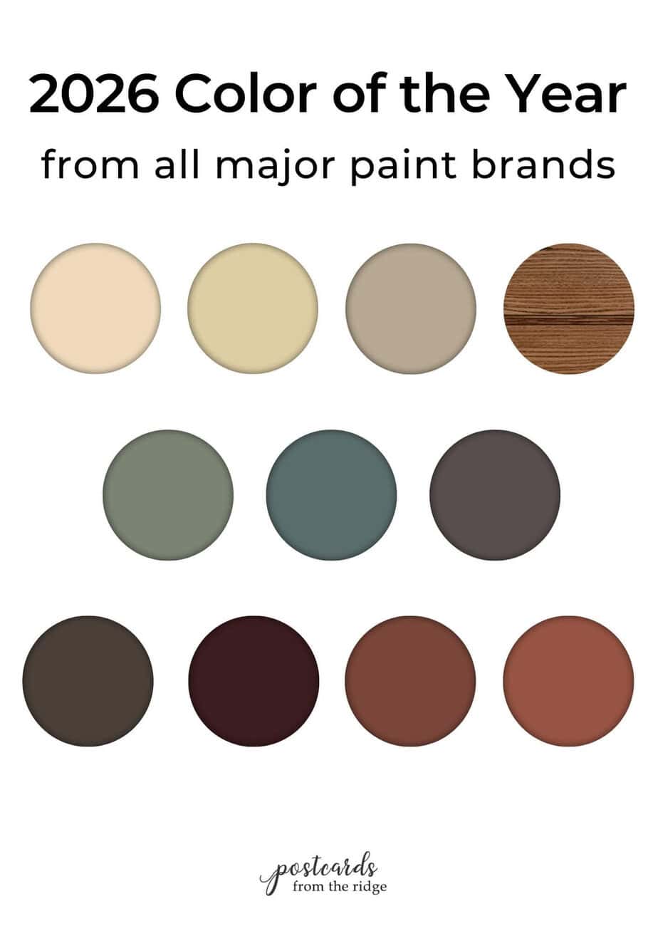 2026 Color of the Year Picks from Paint Companies (so far)