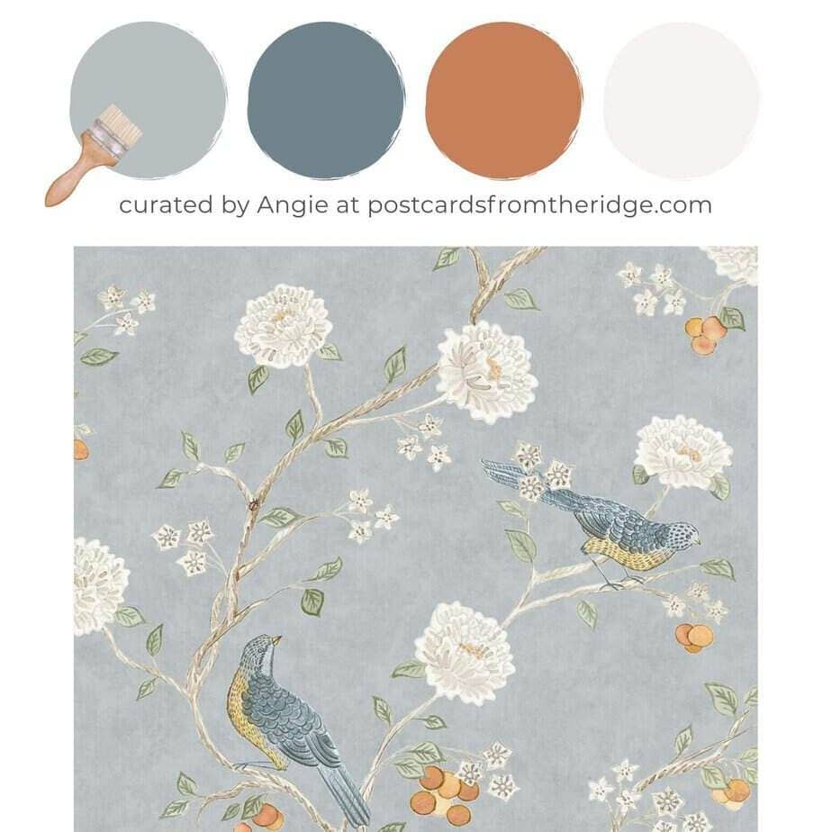 erin gates wallpaper with matching paint colors