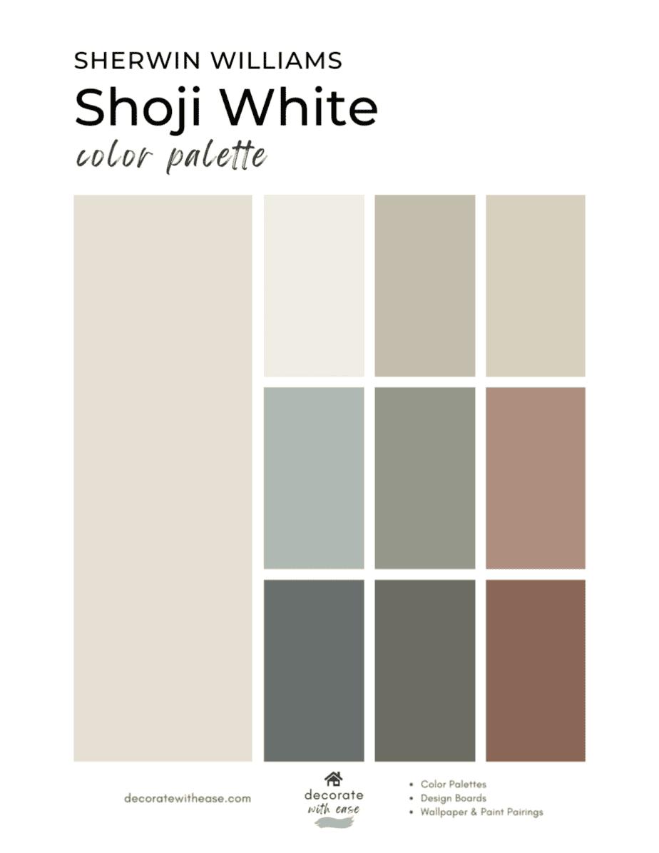 Sherwin Williams Shoji White Color Palette