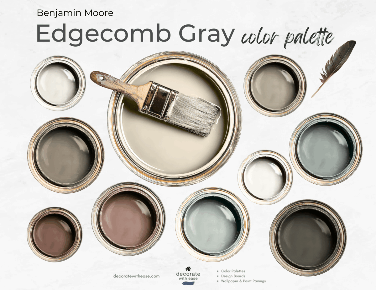 Benjamin Moore Edgecomb Gray Paint Color Palette