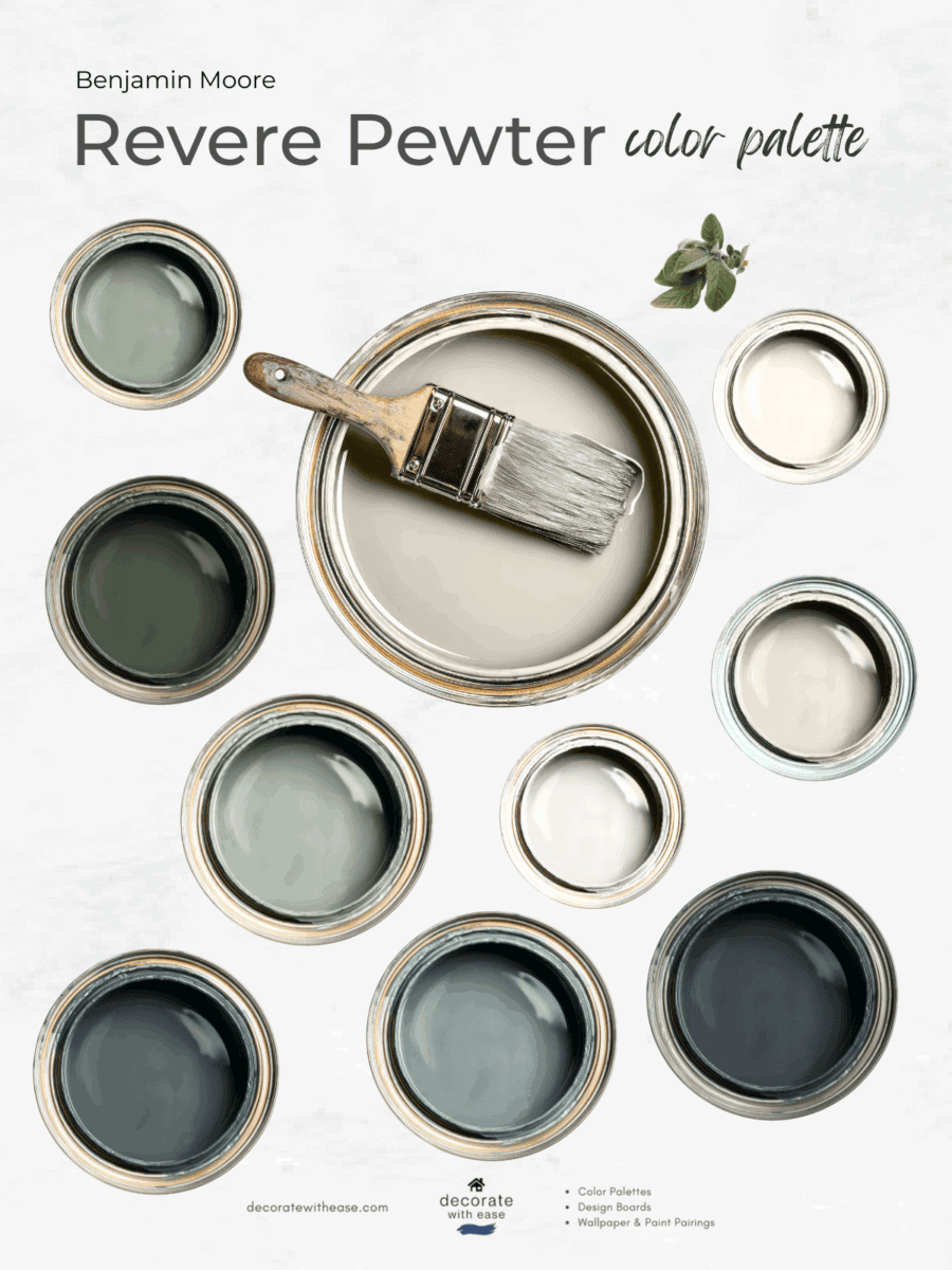 Revere Pewter Paint Color Palette
