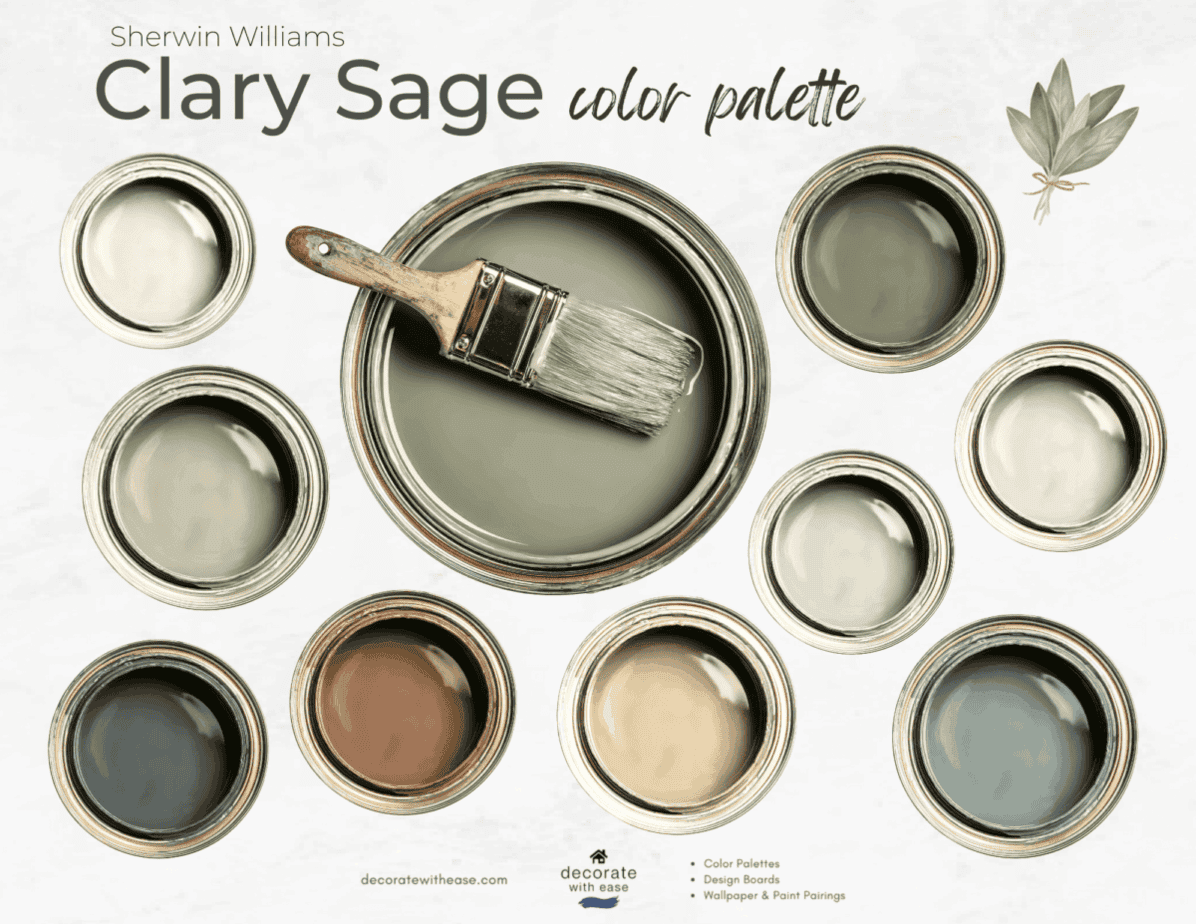 Sherwin Williams Clary Sage Paint Color Palette