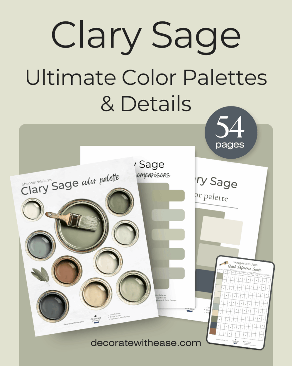 Clary Sage Color palette with coordinating paint colors