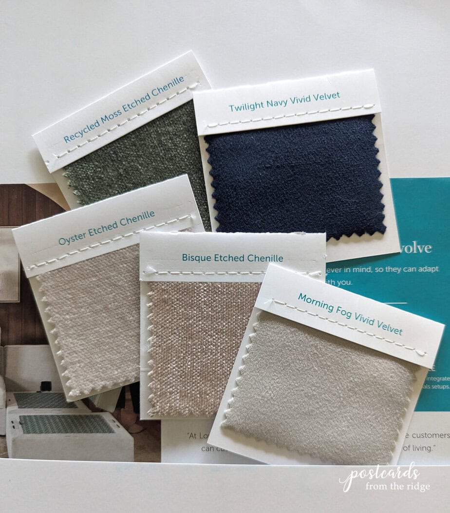 lovesac snugg sofa fabric samples