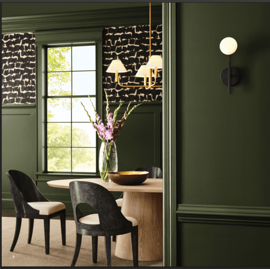 Sherwin Williams Secret Garden 2027 colormix forecast paint color palette
