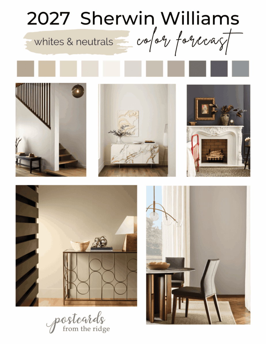 2027 Sherwin Williams Paint Color Forecast whites and neutrals