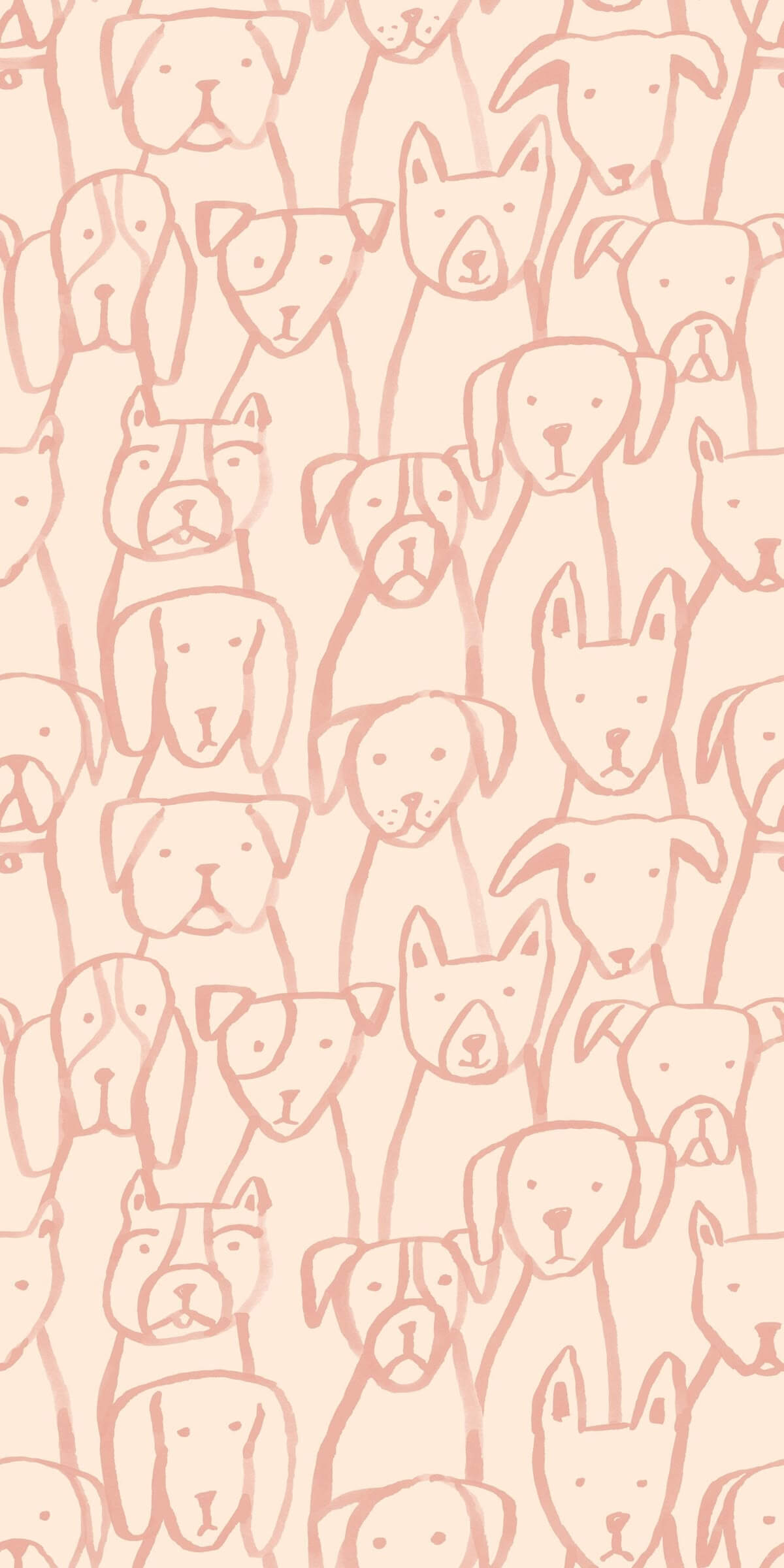 chasing paper peel and stick wallpaper puppy pile print