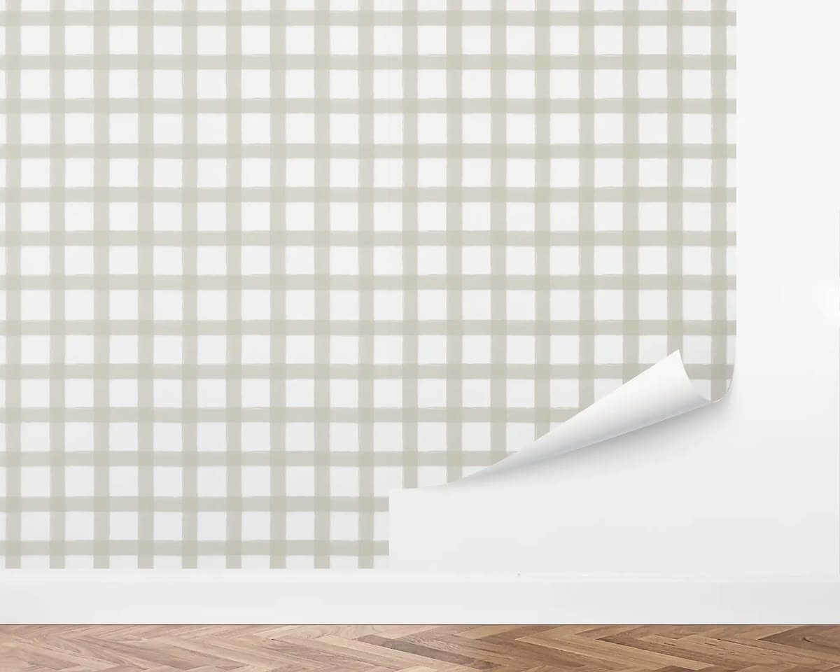 watercolor gingham peel and stick wallpaper love vs design